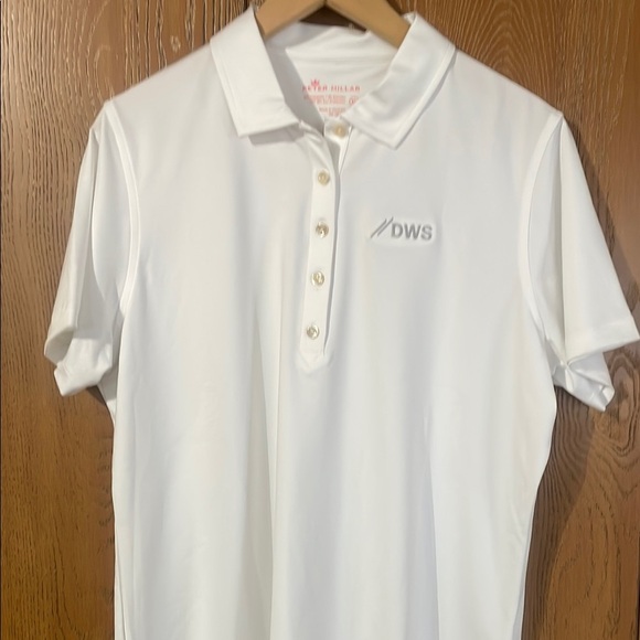 Peter Millar Tops - Peter Millar - Women's White Polo Shirt Golf DWS